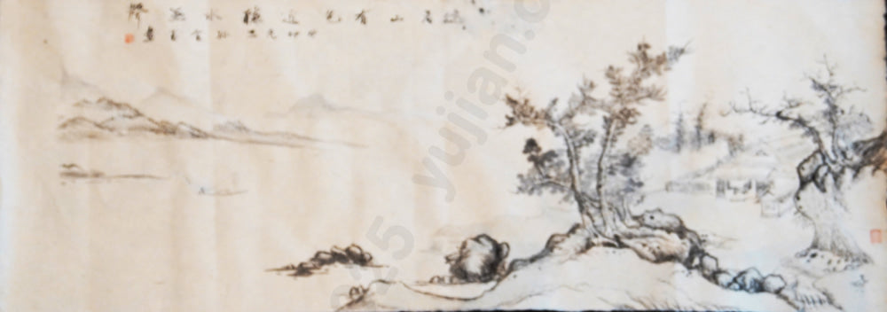 “The Clear Sounds of Mountains and Waters” — Ink Wash Landscape by Sun Jinyu